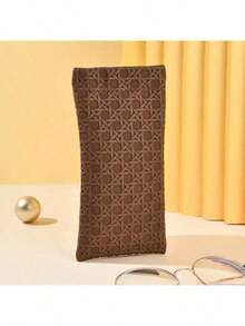 Portable Squeeze Top Sunglass Case - Leather Soft Sunglasses Case Easy To Use Eyeglasses Case Pouch