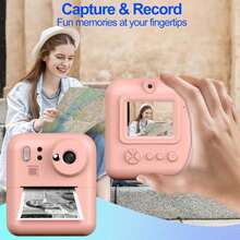 Fotocamera istantanea aggiornata per uomo e donna, fotocamera digitale con doppio obiettivo 1080P HD per selfie, con carta fotografica, regalo di Natale e compleanno per uomo e donna, batteria ricaricabile agli ioni di litio da 1000/1200/1300 mAh