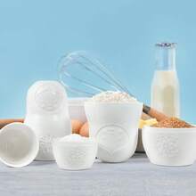 Genuine Fred M-CUPS Matryoshka Measuring Cups, Set Of 6, Russian Doll Nesting Measuring Cups, White - trắng - Xem 3