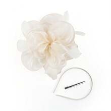 1件套精美头饰，茶会帽，饰有丝带、羽毛和发夹，适合女孩和女士，婚礼用品，发饰，迷你帽子，德比帽，礼物，晚宴 - 彩色 - 查看 27