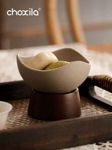 choxila 1件套低底座甜点碗套装 - 高级陶瓷甜点杯、坚果碗和零食盘，适合在家中、酒店、派对和餐厅盛放零食和干果 | 甜点碗套装