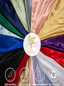 1 mảnh vải satin mềm mại, mượt mà dùng cho váy cưới cô dâu, đồ thủ công thời trang, quần áo, trang trí, may vá - Hoa hồng vàng - Xem 5
