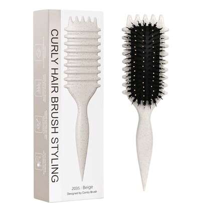 2035-brushes Kıvırcık Saç Fırçası, Kıvırcık Saçları Şekillendirmek, Biçimlendirmek ve Sabitlemek İçin Uygundur, Hem Erkekler Hem Kadınlar İçin, Kuru veya Islak Saçta Kullanılabilir