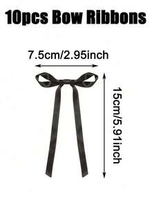 10pcs Red Bow Knot Cake Decorations,DIY Bowknot Cake Decor Supplies,Birthday Party Decor,Anniversary Birthday Wedding Cake Decor,Holiday Gift Decor,Baking Cake Dessert Bow Toppers,Party Favor,Birthday Party Table Decor - 黑色 - 查看 5