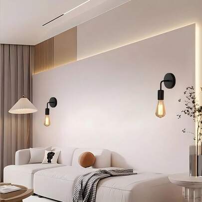 Modern Nordic Wall Lamp, With E27 Base - Suitable For Decorating Living Room, Bedroom, Dining Room And Hallway (Bulb Not Included), Hallway, Entrance