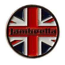 lambretta UK Pin Badge (Red/White) - 100% Metal - (LB252) - Red - View 1