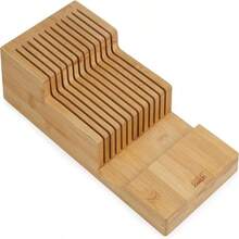 Joseph Joseph DrawerStore Compact Utensil Organizer For Kitchen Drawer Silverware, Flatware Tray, Small, Bamboo - ColorC - 查看 2