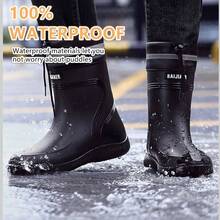 Hombres Goma Botas De Lluvia 10.5 Negro - inicial - Ver 3