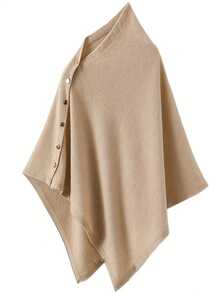 1 pièce Châle écharpe pour femme - Châle cape multifonctionnel élégant et luxueux avec fermeture à bouton métallique, tissu beige/blanc doux et respirant, durable et antidérapant, étole polyvalente pour le bureau, les fêtes, les voyages - Accessoire léger et chaleureux avec style - Multicolore - Voir 14