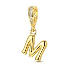 1 件金色字母珠 26 个字母字符金色字母吊坠饰物适合手链项链珠子用于 DIY 珠宝制作原创设计精美珠宝礼物适合女性女孩生日、周年纪念或个性化名字珠宝 - 金色 - 查看 27