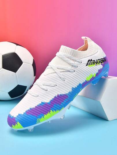 1 Pair Unisex Football Shoes For Adults, Middle/High School Students, Suitable For Matches And Training, Low-Top, Soft For Outdoor Grass Fields, AG Studs, FG Football Boots, Lightweight High-Performance, Factory Direct