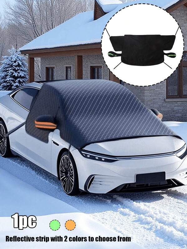 Magnetische Auto Frontscheiben Schneeabdeckung mit reflektierenden Streifen - Allwetter Anti-Schnee Frost Eis Schutz, universell passend für Autos, SUVs, Lkws, wasserdicht, windabweisend, Sonnenschutz, einfache Installation, Winter Auto Außenzubehör, Oxford Stoff verstärkt, frostschutz, Wärme- und Schneeschutz, reflektierende Streifen in 2 Farboptionen, Weihnachtsgeschenke, Thanksgiving & Neujahrsgeschenke