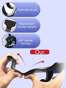 360° Rotating Car Phone Mount – Universal Clip-On Holder For Dashboard & AC Vent, Adjustable Grip, 1-Hand Operation – Fits All Smartphones, Car Navigation Clip-On Phone Holder