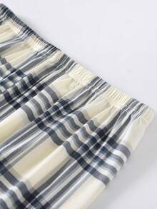 1 Quần ngủ kẻ sọc rộng rãi thời trang xuân/thu cho nam, đồ ngủ cỡ lớn thích hợp mặc ngoài trời, mùa đông - Nhiều màu - Xem 5