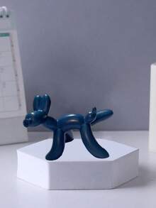 1pc Resin Balloon Dog Statue - Modern Nordic Style, Luxury Design, Suitable For Living Room, TV Cabinet And Coffee Table Decor, Blue, White, Pink, Orange Colors Available