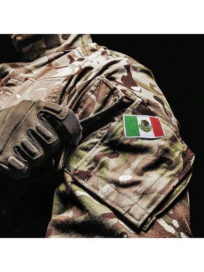 2 Parches De Bandera Deéxico Bordadosácticos Militares Con Gancho Y Bucle, Parche Para Planchar, Parche Colorido De La Bandera Para Sombrero, Mochila, Chaquetas, Pantalones, Vaqueros, Suministros