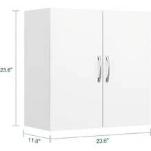 ¡RecomendadoSoBuy Armario de Pared para Baño Flotante Gabinete Alacena de Almacenamiento Muebles para Baño y Lavandería Organizador Gabinete de Despensa para Cocina(Blanco Sin línea de Cuchillo BZR200-W)¡Top de Temporada - Blanco - Ver 6