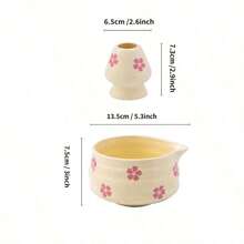 Set de Matcha de 1 pieza/2 piezas/3 piezas/4 piezas/5 piezas, Lindo set de Matcha que incluye 1 tazón de Matcha, 1 cuchara de Matcha, 1 soporte de Matcha, 1 cuchara de bambú, 1 tamiz. Set de Matcha de 5 piezas, adecuado para amantes del Matcha y principiantes, perfecto para preparar el ritual de la bebida de Matcha Latte en casa o en un restaurante