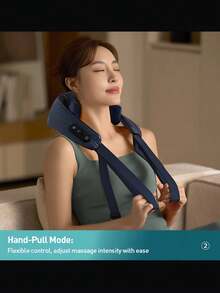 1pc Philips Neck And Shoulder Massage Shawl, Deep Tissue Massage And Heat Therapy, Multi-Functional Massage Designed For Neck, Shoulder And Back, Suitable For Boyfriend Birthday Gift - Multicolor - View 8