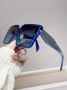 1副渐变波西米亚风超大时尚眼镜，男女皆宜，适合街头风、海滩度假、节日礼物、户外活动、高尔夫、摄影、沙滩玩具、夏季海滩之旅 - 0001 - 查看 4