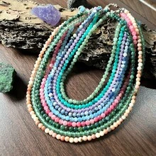 Collar de cuentas de piedras naturales de colores para la dopamina de las mujeres, joyería de de contraste vibrante, recomendación de regalo de cumpleaños