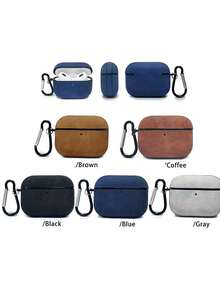 Casing Pelindung Earphone Bluetooth Kulit PU Warna Solid Klasik Warna Hangat Portabel Kompatibel dengan 1/2/3/4/Pro2/Pro3 Hadiah Musim Gugur/Dingin Ulang Tahun Paskah Musim Semi - MultiWarna - View 2