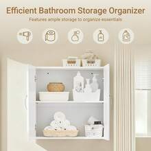¡RecomendadoSoBuy Armario de Pared para Baño Flotante Gabinete Alacena de Almacenamiento Muebles para Baño y Lavandería Organizador Gabinete de Despensa para Cocina(Blanco Sin línea de Cuchillo BZR200-W)¡Top de Temporada - Blanco - Ver 9