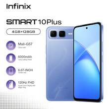 Infinix SMART 10 Plus 4GB+128GB 6.67英寸 120Hz 18W 快速充电 6000mAh 大容量电池 - Ice Blue - 查看 10
