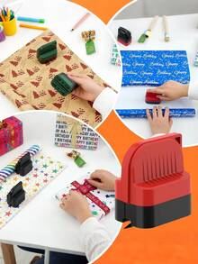 1pc Easy Cut Manual Wrapping Paper Cutter With Wheels,Christmas Gift Wrapping Paper Cutter - Portable, Efficient Straight Line Wrap Trimmer For All Rolls And Paper, No Battery Required, Wrapping Paper Cutter, Paper Roll Cutter,For Scrapbooking And Gift Wrapping, Easy To Use Cylindrical Packaging Cutter - Multicolor - View 6