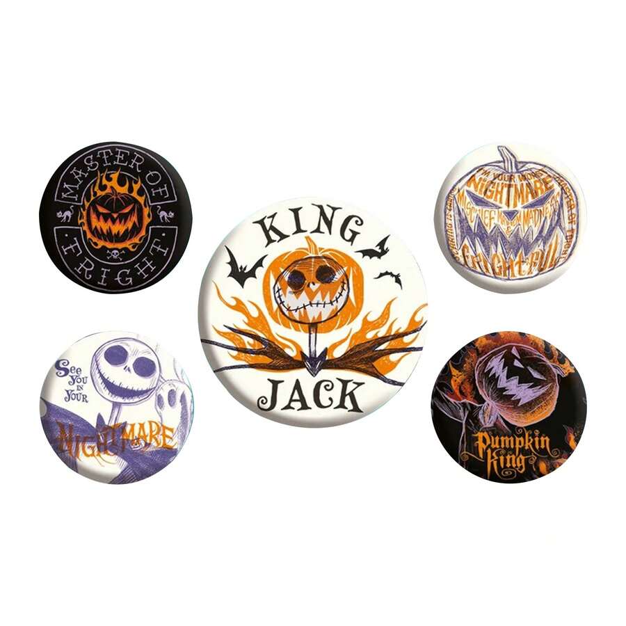 Nightmare Before Christmas Badge Set (Pack Of 5) (Multicoloured) - 100% Mixed - (PM5653) - Multicolor - View 1