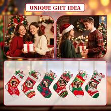 Personalized Photo Customized Christmas Stocking Hanger, Your Beautiful Photo's 1st Birthday Photo, Travel Photo, Holiday Party Photo Customized Christmas Ornament Ball, Christmas Tree Decoration, Christmas Gift - Multicolor - View 7