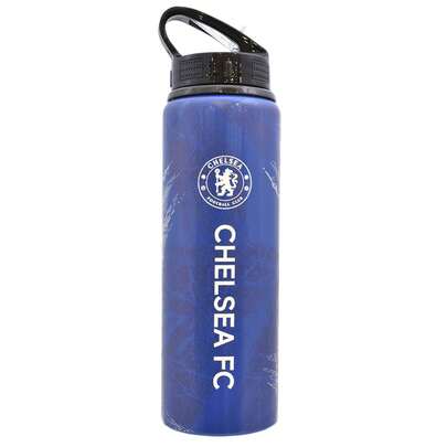 Chelsea FC Printed Aluminium Water Bottle (Blue/White) - 100% Mixed - (TA13418)