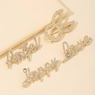 英文字母系列生日胸针，时尚高端翻领徽章西装装饰配饰，适合男女派对/生日礼物/学校生日派对背包装饰圣诞节