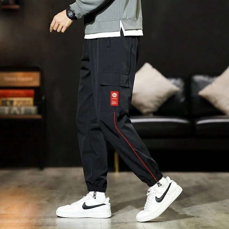 Adidas 阿迪達斯運動褲男褲2025秋季新款運動跑步訓練舒適休閒工裝褲收口長褲 - 黑色 - 查看 1