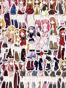 SCXXBSW 50pcs Y2K Cartoon Graffiti Stickers Decorative Water Cups Notebook Luggage Stickers - Multicolor - View 2