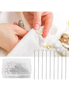 Alfileres de Perlas, Agujas de Localización, Decoración, Suministros de Bolas de Flores, Cabeza de Aguja de Perla, Uds., Alfileres Rectos Redondos - 1 - Ver 5