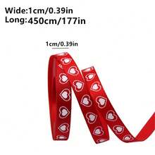 5 rollos de 1cm*450cm Cinta de embalaje para el Día de San Valentín con diseño de amor para decoración de regalos, manualidades y fiestas de boda del Día de San Valentín - Multicolor - Ver 8