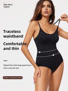 1 件女士运动塑身衣，高弹力收腹提拉紧身衣