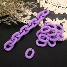 50 قطعة من وصلات السلسلة البلاستيكية بشكل قلب ودائرة مفتوحة لصنع المجوهرات DIY وإكسسوارات الهاتف، مناسبة كهدية لصديق