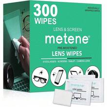 Lens Cleaner Wipes, Pre-Moistened Electronic Glasses Wipes, 300 Count