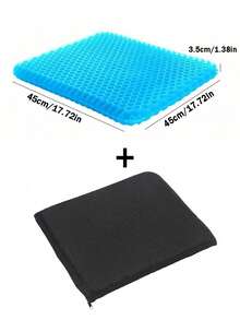 带防滑套的凝胶座垫，厚实透气的蜂窝设计压力吸收垫，双层加厚办公椅座垫椅垫，办公椅座垫，适用于办公椅、家居、汽车和轮椅礼物生日毕业椅枕游戏椅