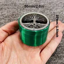 2/2.5英寸金属树形草药研磨器 4层研钵手动研杵研磨器 Bohoi 树形锌合金粉碎机烟草草研磨器香烟雪茄工具吸烟配件礼品 - 彩色 - 查看 13