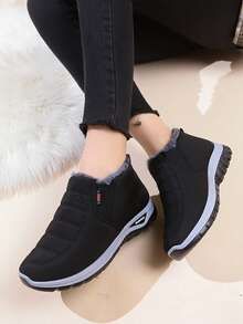 新款防水保暖冬季情侣雪地靴，加厚毛绒内衬防滑百搭女靴