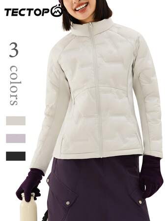 TECTOP Women's Lightweight Outdoor Jacket For Hiking & Skiing, With Zipper Pockets, Autumn/Winter