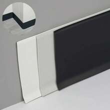 1 Roll 2m X 8cm PVC Baseboard Trim Self-Adhesive Home Decor Sticker, Flexible Bottom Molding Decor, With Wider Self-Adhesive Peeling And Pasting Groove Base, Waterproof Edging Wall Baseboard - Multicolor - View 2