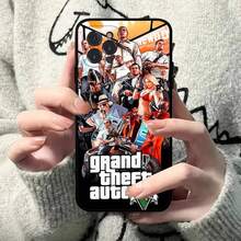 Custodia per telefono compatibile con GTA 6 G-Grand Theft Auto, adatta per iPhone 17, 16, 15 Plus, X, 14, 11, 12, 13 Mini, Pro, Max. Custodia compatibile con 17, 17 Pro, 17 Pro Max