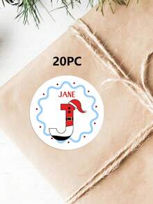 20/40/80pcs Customized Christmas Label Stickers, Custom Text,Available For 26-Letter Customization, Personalized Text Customization, Gift Label Stickers, And Customized Initial Christmas Gift Stickers,Christmas Gift ,Personalized Gifts - Multicolor - View 10