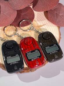 Contador de cuentas de oración budista con textura de grano de madera, herramienta portátil de contador de canto con pantalla electrónica y luz LED - Multicolor - Ver 1