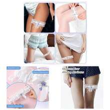 2Pcs Lace Wedding Garter Set Bride, White Bridal Garter With Stretchy Elastic Band, Keepsake And Toss Garters - White - View 2