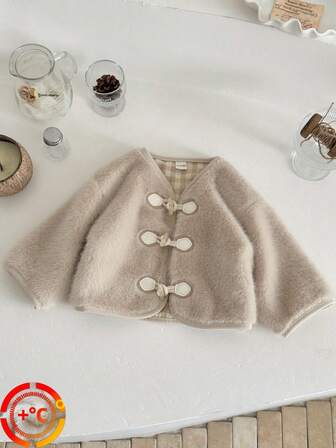 6个月至3岁女婴冬季人造毛皮保暖长袖外套